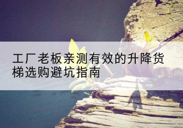 德令哈升降货梯怎么选-工厂老板亲测有效的升降货梯选购避坑指南